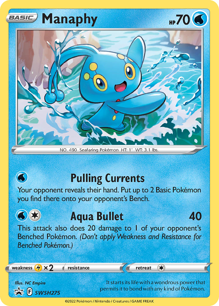 Manaphy SWSH275/307 Promo | SWSH Black Star Promos | Pokemon Card