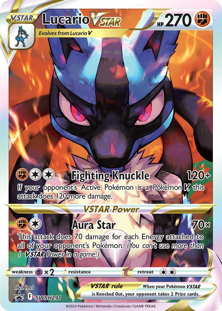 Lucario VSTAR SWSH291/307 Promo | SWSH Black Star Promos | Pokemon Card