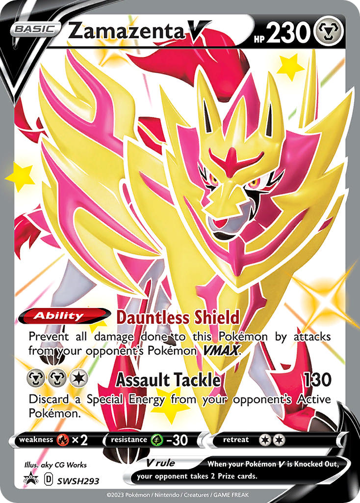 Zamazenta V SWSH293 Promo | SWSH Black Star Promos | Pokemon Card