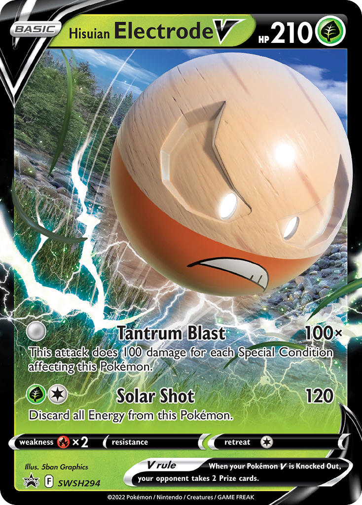 Hisuian Electrode V SWSH294/307 Promo | SWSH Black Star Promos | Pokemon Card