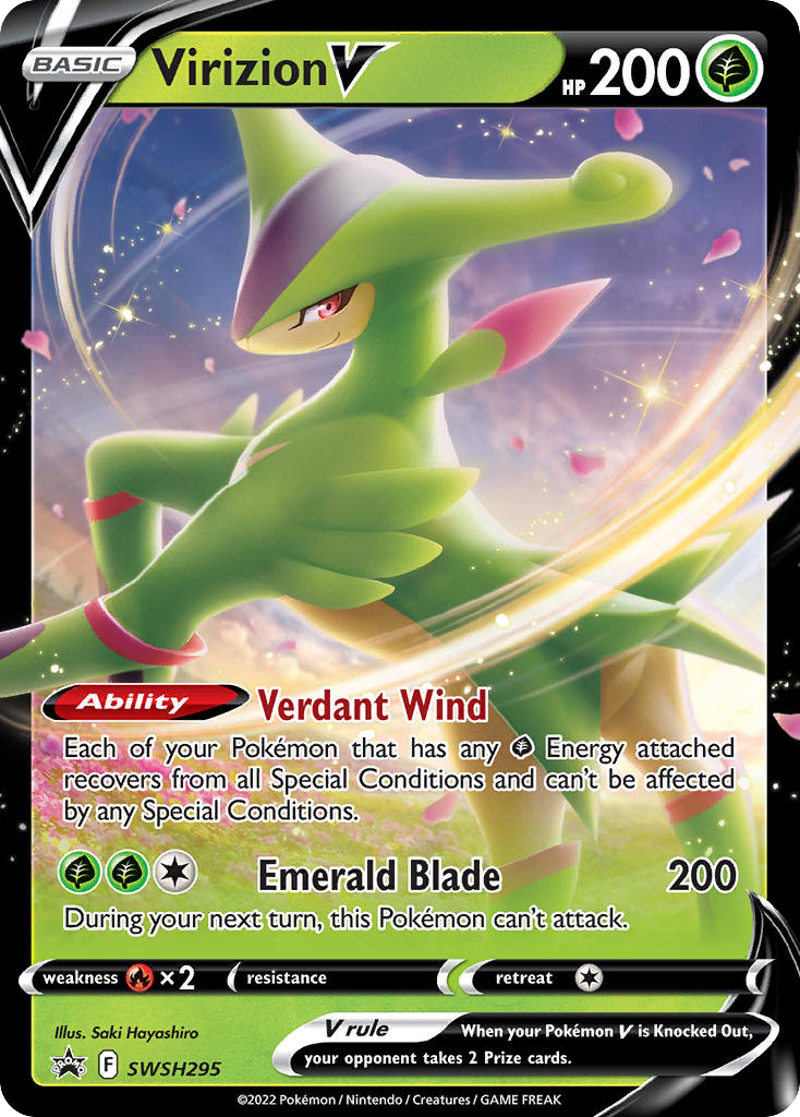 Virizion V SWSH295/307 Promo | SWSH Black Star Promos | Pokemon Card