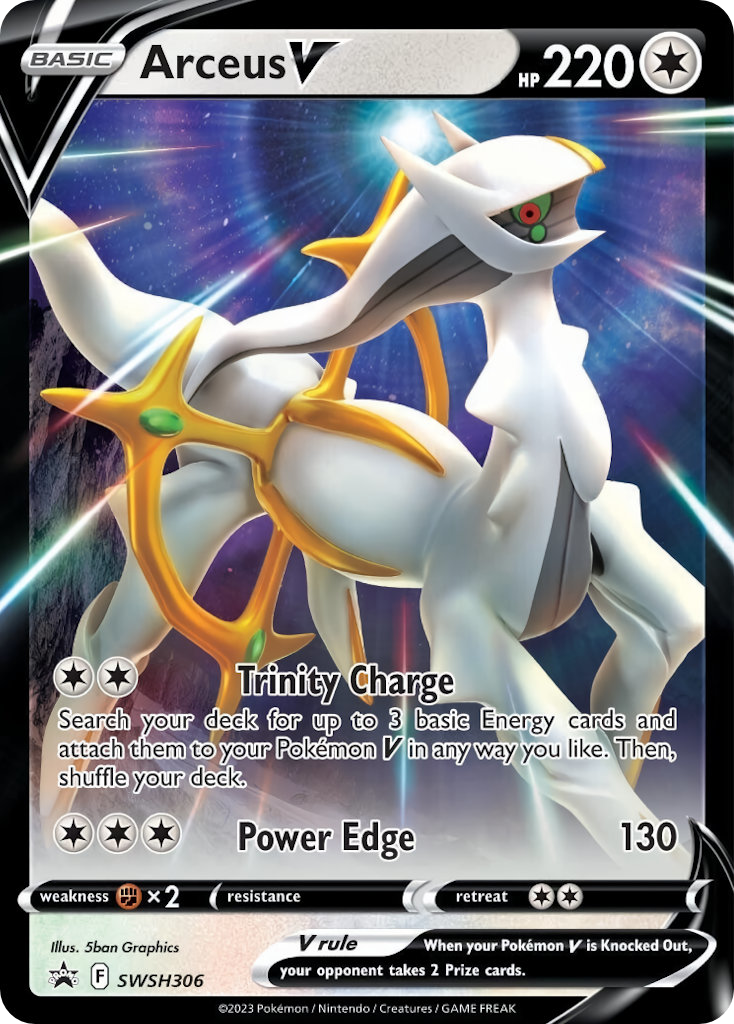 Arceus V SWSH306/307 Promo | SWSH Black Star Promos | Pokemon Card