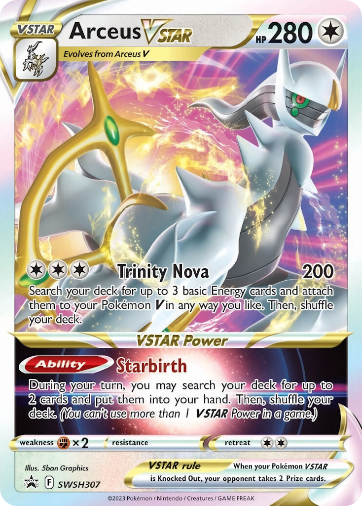 Arceus VSTAR SWSH307/307 Promo | SWSH Black Star Promos | Pokemon Card