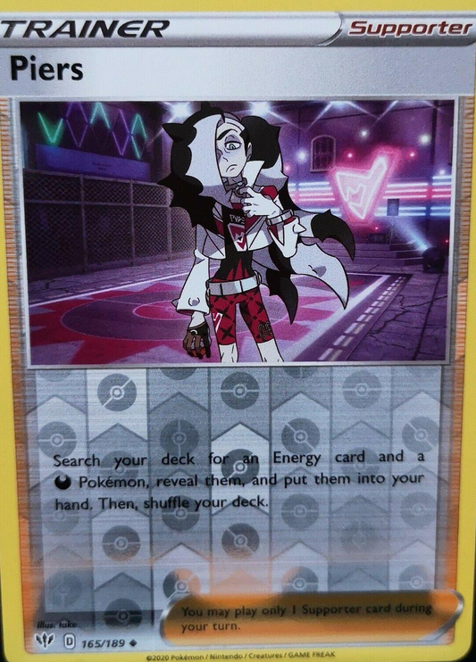 Piers 165/189 Reverse Holo | Darkness Ablaze | Pokemon Card
