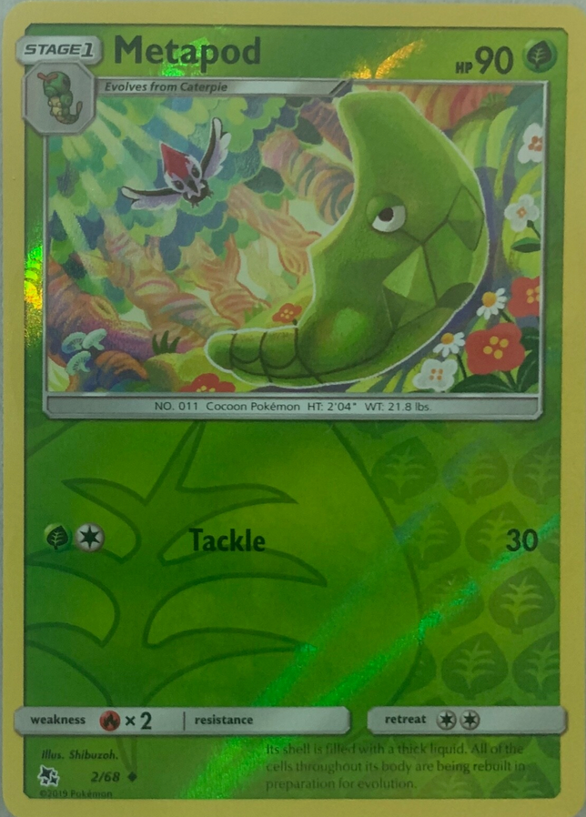 Metapod 2/68 Reverse Holo | Hidden Fates | Pokemon Card