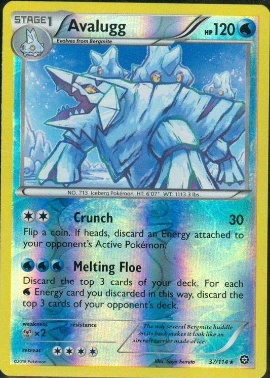 Avalugg 37/114 Reverse Holo | Steam Siege | Pokemon Card