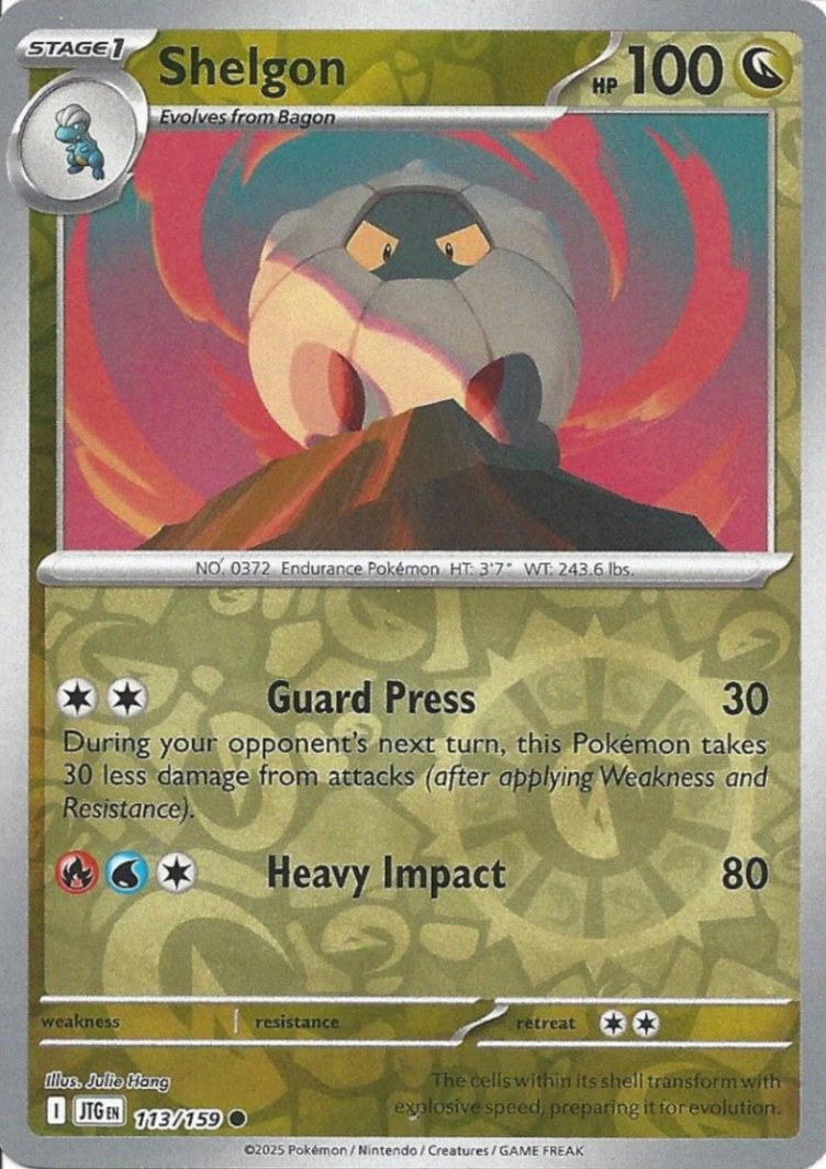 Shelgon 113/159 Reverse Holo | Journey Together | Pokemon Card