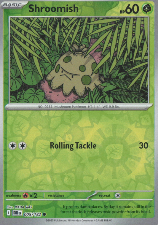 Shroomish 5/182 Reverse Holo | Destined Rivals | Pokemon Card