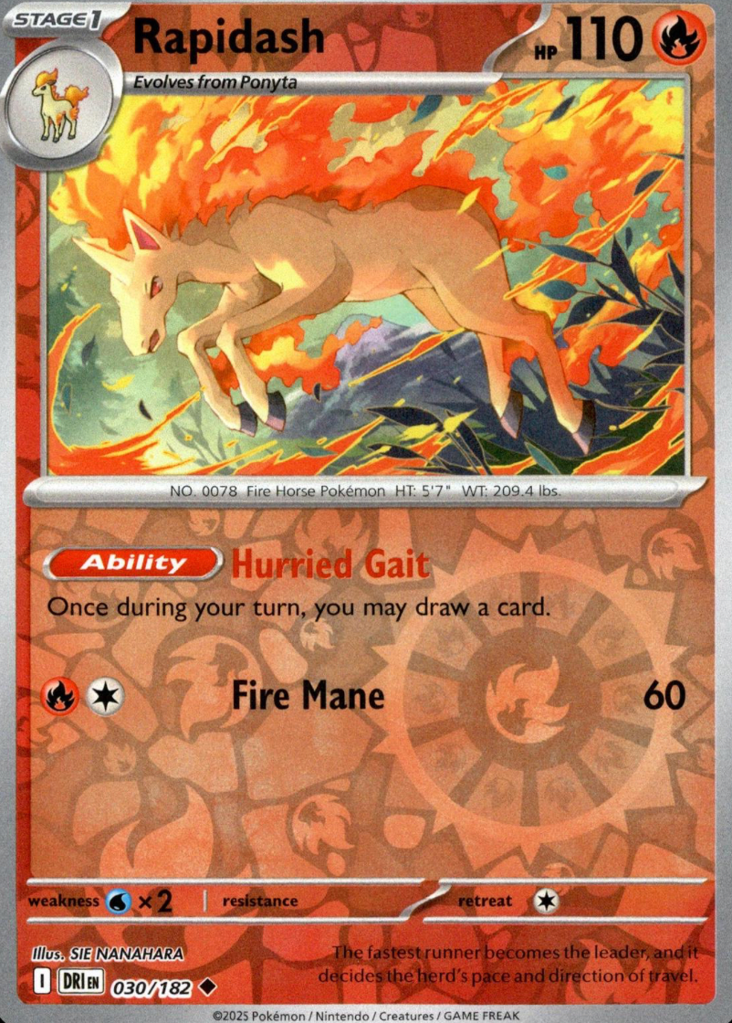 Rapidash 30/182 Reverse Holo | Destined Rivals | Pokemon Card