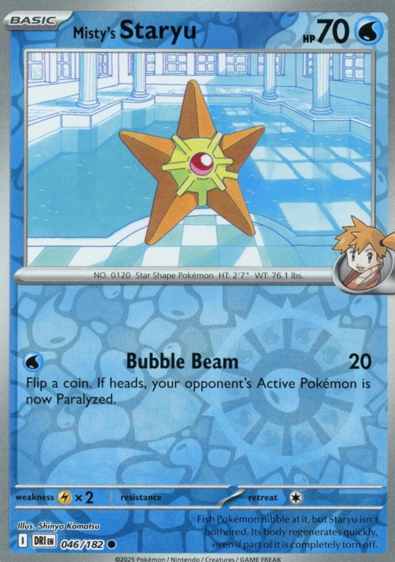 Misty's Staryu 46/182 Reverse Holo | Destined Rivals | Pokemon Card