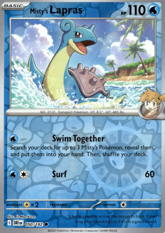 Misty's Lapras 50/182 Reverse Holo | Destined Rivals | Pokemon Card