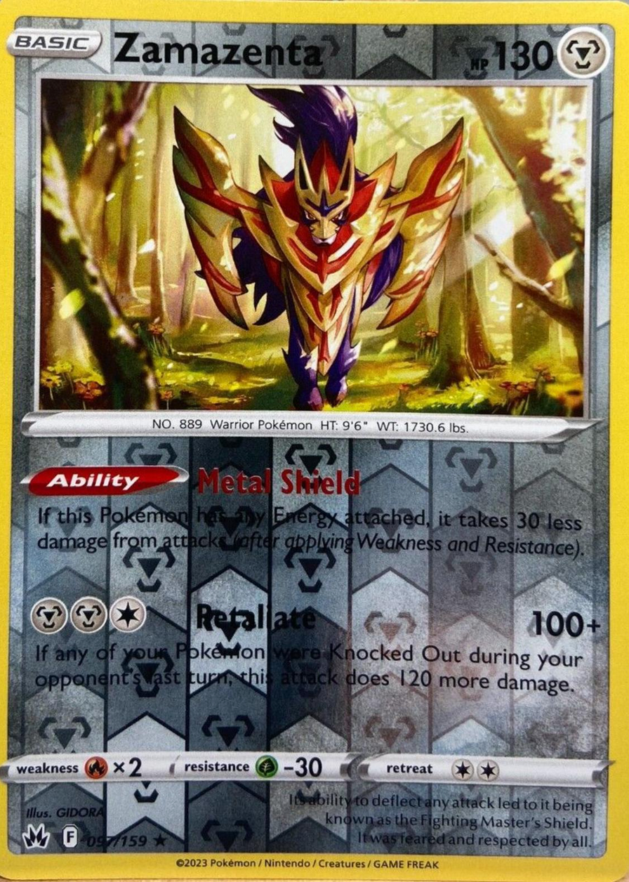 Zamazenta 97/159 Reverse Holo | Crown Zenith | Pokemon Card
