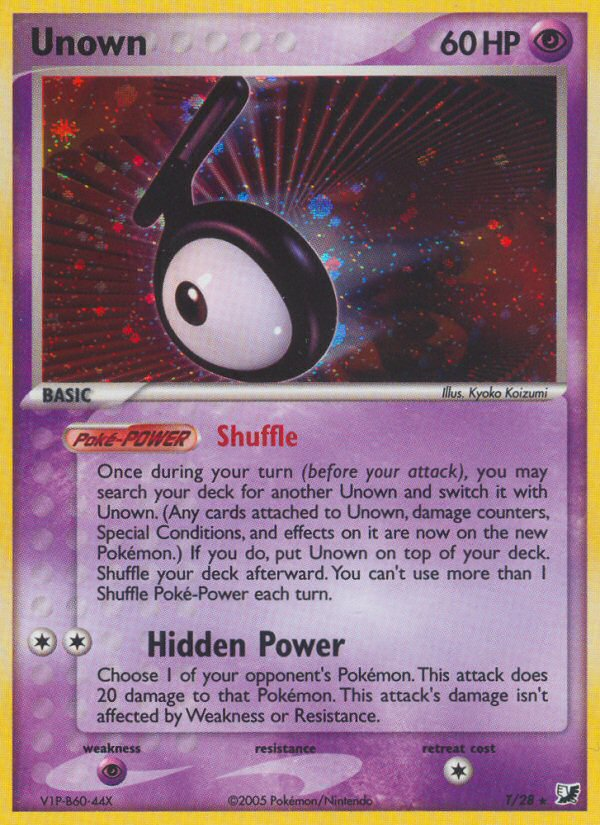 Unown T/115 Rare | Unseen Forces | Pokemon Card