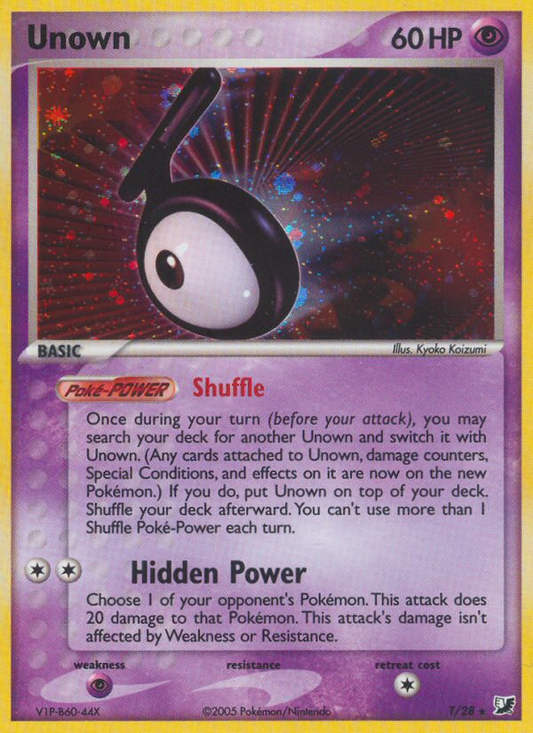 Unown T/115 Rare | Unseen Forces | Pokemon Card