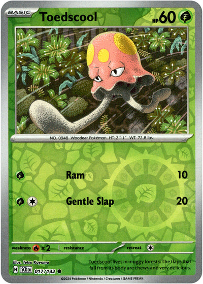 Toedscool 17/142 Reverse Holo | Stellar Crown | Pokemon Card