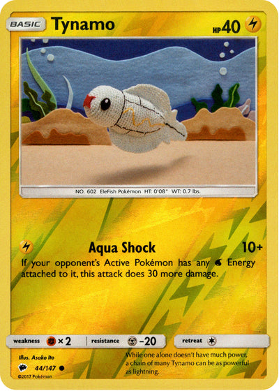 Tynamo 44/147 Reverse Holo | Burning Shadows | Pokemon Card
