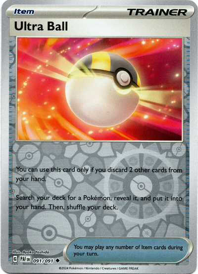 Ultra Ball 91/91 Reverse Holo | Paldean Fates | Pokemon Card