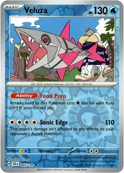 Veluza 45/142 Reverse Holo | Stellar Crown | Pokemon Card