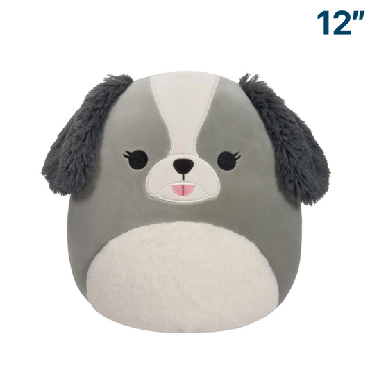 Malu the Grey White Dog ~ 12" Wave 17 A Squishmallow Plush ~ In Stock!