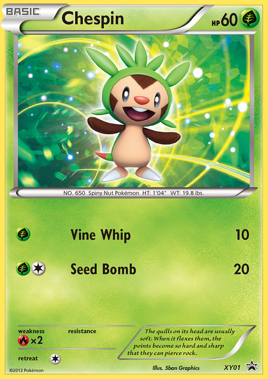 Chespin XY01/211 Promo | XY Black Star Promos | Pokemon Card