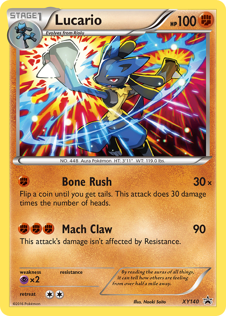 Lucario XY140/211 Promo | XY Black Star Promos | Pokemon Card