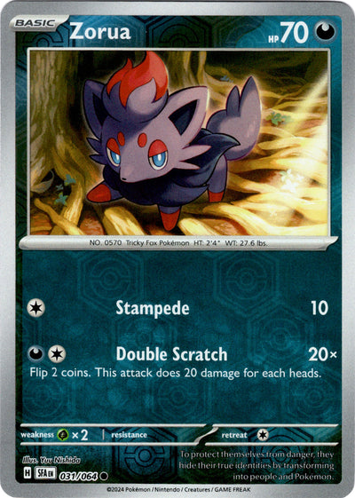 Zorua 31/64 Reverse Holo | Shrouded Fable | Pokemon Card