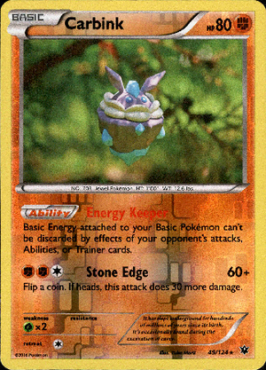 Carbink 50/124 Reverse Holo | Fates Collide | Pokemon Card