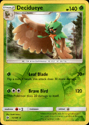 Decidueye 11/149 Reverse Holo | Sun & Moon | Pokemon Card