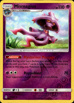 Mismagius 78/214 Reverse Holo | Unbroken Bonds | Pokemon Card