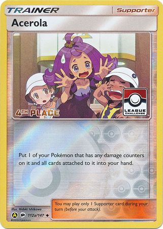 Acerola 112a/147 Reverse Holo | Burning Shadows | Pokemon Card