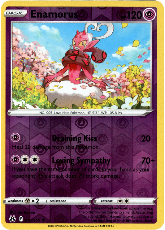 Enamorus 67/159 Reverse Holo | Crown Zenith | Pokemon Card