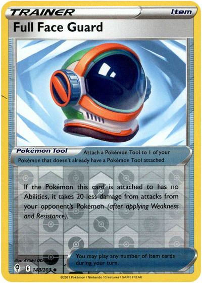 Full Face Guard 148/203 Reverse Holo | Evolving Skies | Pokemon Card