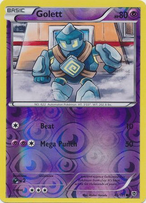 Golett 45/101 Reverse Holo | Plasma Blast | Pokemon Card