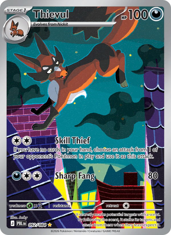 Thievul 92/84 Illustration Rare | Pitch Black | Pokemon Card