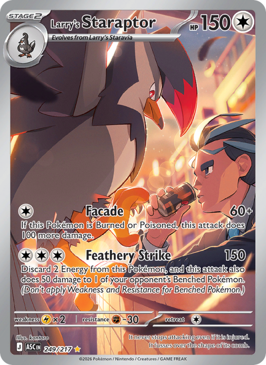 Larry's Staraptor 249/217 Illustration Rare | Ascended Heroes | Pokemon Card