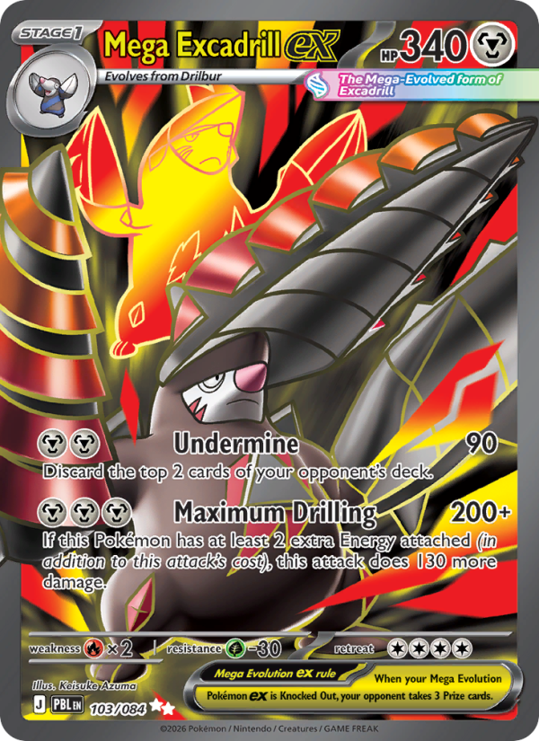 Mega Excadrill ex 103/84 Ultra Rare | Pitch Black | Pokemon Card