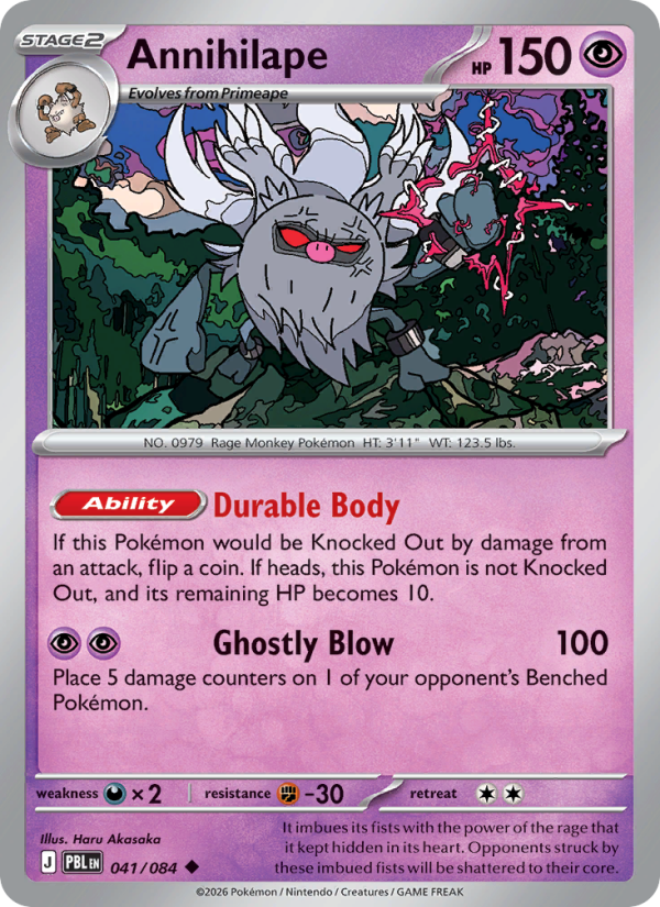 Annihilape 41/84 Uncommon | Pitch Black | Pokemon Card