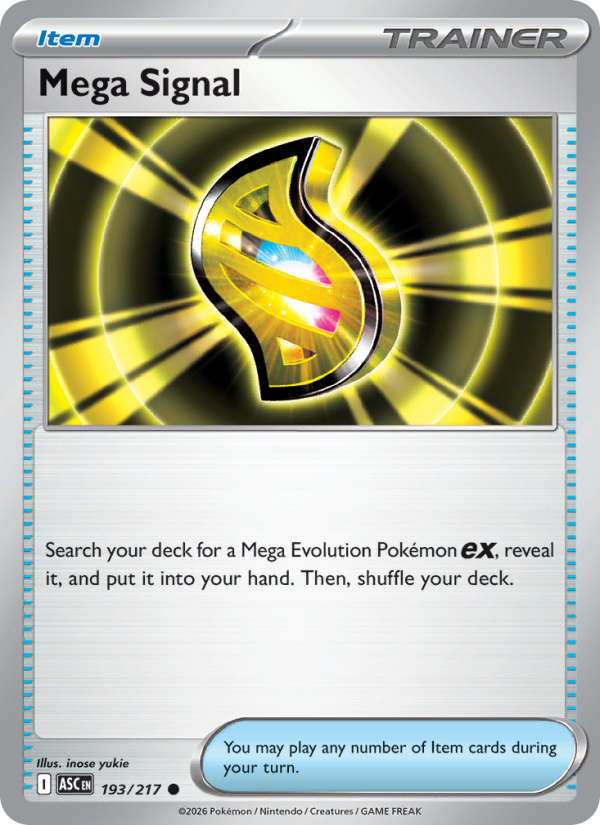 Mega Signal 193/217 Common | Ascended Heroes | Pokemon Card