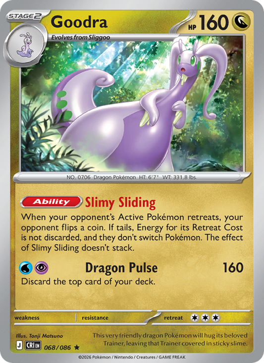 Goodra 68/86 Rare Holo | Chaos Rising | Pokemon Card