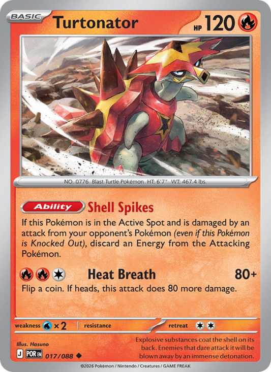 Turtonator 17/88 Uncommon | Perfect Order | Pokemon Card