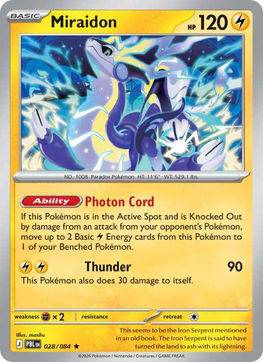 Miraidon 28/84 Rare Holo | Pitch Black | Pokemon Card