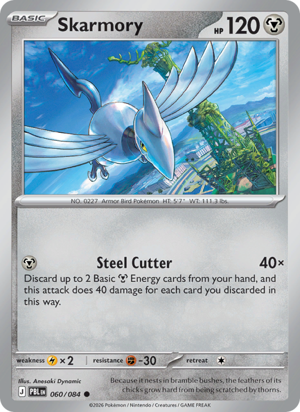 Skarmory 60/84 Common | Pitch Black | Pokemon Card