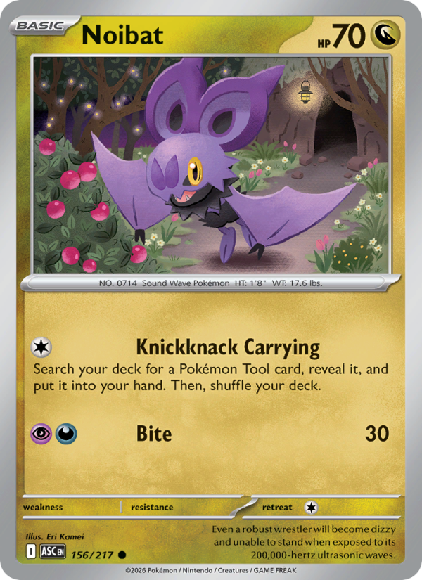 Noibat 156/217 Common | Ascended Heroes | Pokemon Card
