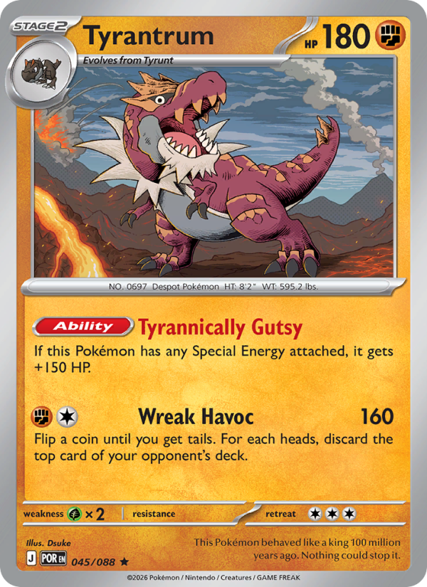 Tyrantrum 45/88 Rare Holo | Perfect Order | Pokemon Card