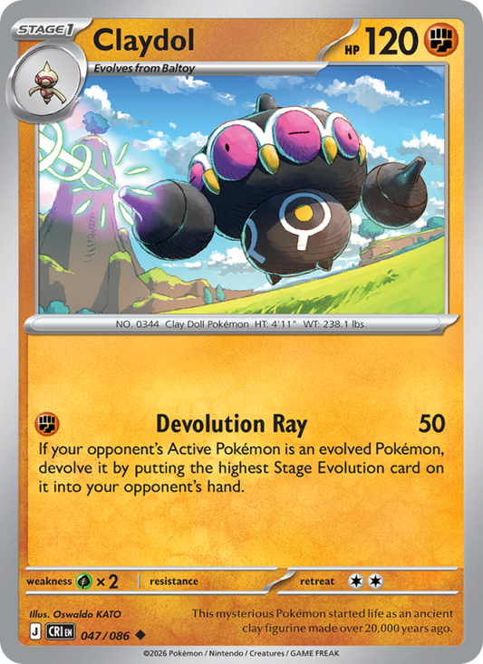 Claydol 47/86 Uncommon | Chaos Rising | Pokemon Card