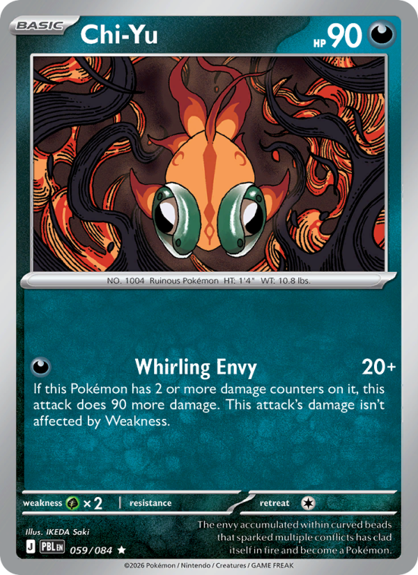Chi-Yu 59/84 Rare Holo | Pitch Black | Pokemon Card