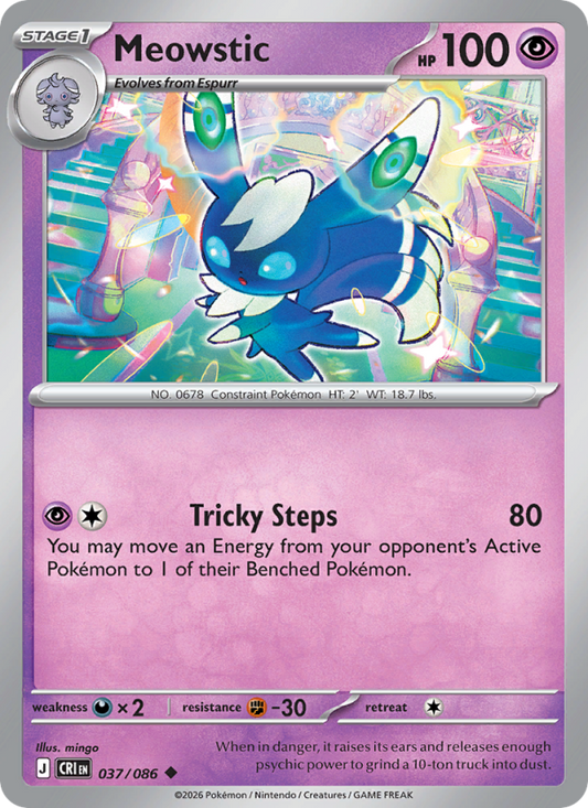 Meowstic 37/86 Uncommon | Chaos Rising | Pokemon Card