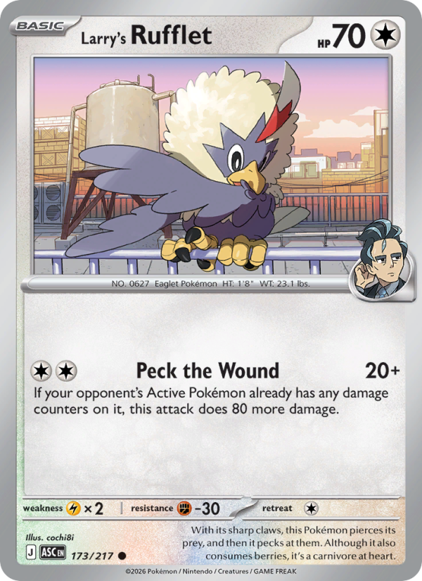 Larry's Rufflet 173/217 Common | Ascended Heroes | Pokemon Card