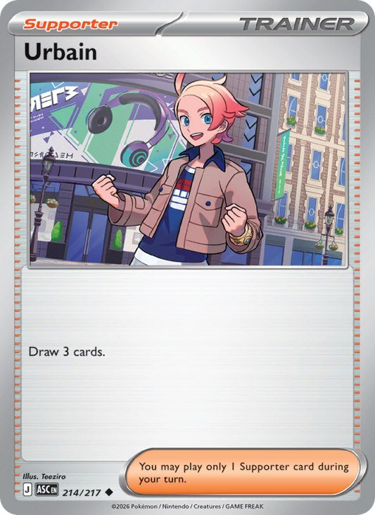 Urbain 214/217 Uncommon | Ascended Heroes | Pokemon Card