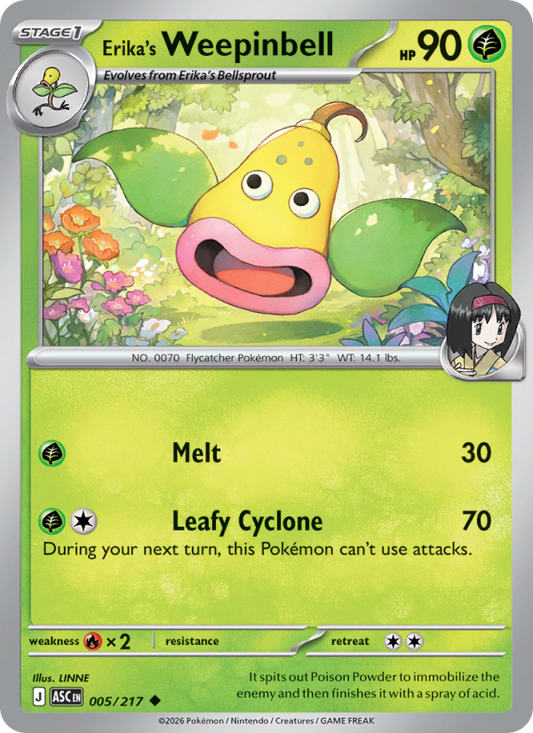 Erika's Weepinbell 5/217 Uncommon | Ascended Heroes | Pokemon Card